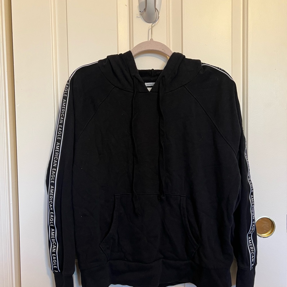 American Eagle Logo Black Sweatshirt - Size M